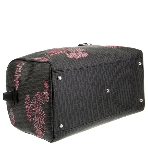 Dior unisex stitched limited edition oblique monogram jacquard logo duffle bag - Picture 4 of 15